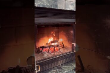 暖炉でマシュマロを焼きました。その1-失敗-