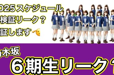 ６期生リーク？【乃木坂46】とされるものとリークスケジュールを検証します。本当にこの6名が卒業なのか？遠藤さくら　賀喜遥香　井上和　池田瑛紗　与田祐希　川﨑桜　久保史緒里　2024年12月21日