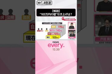 【解説】123万円で決着か…“103万円の壁”引き上げ  税制改正の与党案が正式決定  #shorts