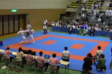 2021年IH 空手道 男子 個人組手 1回戦 三輪和生 日章学園(宮崎) vs 鈴木光 釜石(岩手)