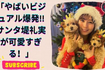 堤礼実アナのサンタコスが破壊的に可愛い！愛犬との胸キュン瞬間❤️