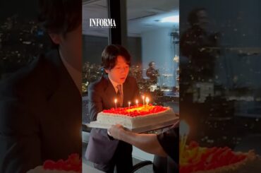 ｟ラスト数秒にご注目｠撮影中にお誕生日を迎えた二宮さんをお祝い🎂#INFORMA #桐谷健太 #佐野玲於 #莉子 #池内博之 #二宮和也 #ドラマ