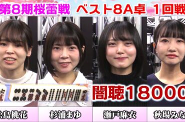【麻雀】第８期桜蕾戦 ベスト８A卓１回戦