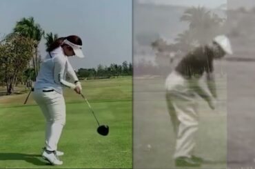 右手が下回りスイング（吉本ひかる、イミニョン、青木瀬令奈）