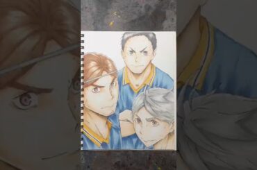 【ハイキュー】3年生組描いてみた#haikyuu#drawing#shorts