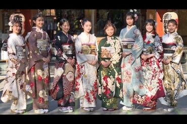 朝ドラ「ばけばけ」ヒロインの髙石あかり、ハードな撮影は「ご褒美」で乗り切る（エイベックス  新春 晴れ着お披露目会／髙石あかり 大原優乃 上坂樹里 平美乃理 花音 福山絢水 古田愛理 松尾そのま）