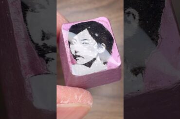 〈A3〉深田えいみのキーキャップを作った（Drawing Eimi Fukada on the keyboard.）  #レジン #キーキャップ #keycaps