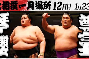 大相撲　琴櫻ー尊富士＜令和7年一月場所・１２日目＞SUMO
