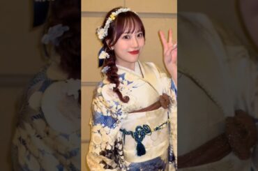 【小田柚葉】振袖も髪型もお気に入り🏹☁でも当日強風やばすぎておかげで髪がぐちゃりました😭😭