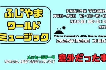 ふじやまワールドミュージック　2025.01.28＜アーカイブ配信2月11日まで＞