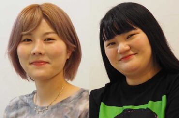 オダウエダ・小田結希（左）と植田紫帆【写真：ENCOUNT編集部】