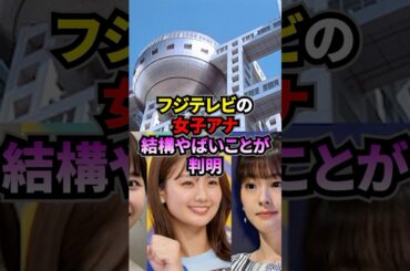 フジテレビの女子アナ結構やばいことが判明 #芸能 #芸能人 #女子アナ #フジテレビ #雑学