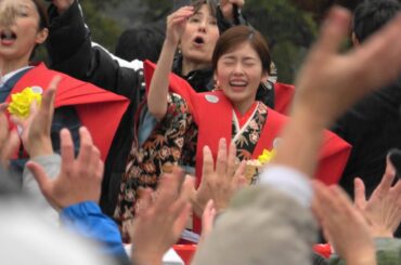 小芝風花さんに異変！市川團十郎さんが、渡辺謙さんハリウッド流豆まき 、横浜流星さんサプライズ登場 令和7年(2025年)2月2日 成田山新勝寺節分会豆まき(第1回目) Throwing beans !
