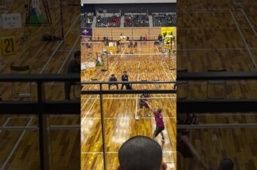 長束ネットイン返しからの澤田ブロックショット　#おすすめ #澤田修志　#長束翔太　#バドミントン　#選抜 #ブロック #ネッチン