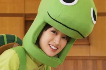 シンケンジャー ヒロインの2人が着ぐるみ着て子供たちと遊ぶ。