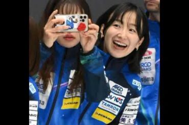 ロコ・ソラーレ　表彰式前に見せたほっこりシーン　藤沢五月と吉田知那美が満面笑みで自撮り　３大会連続五輪へ同じルートに #2025 #shortvideo #shorts #short #shorts