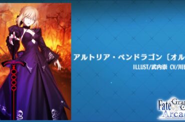 【FGOAC】アルトリア・ペンドラゴン（オルタ）_ボイス集【Voice】