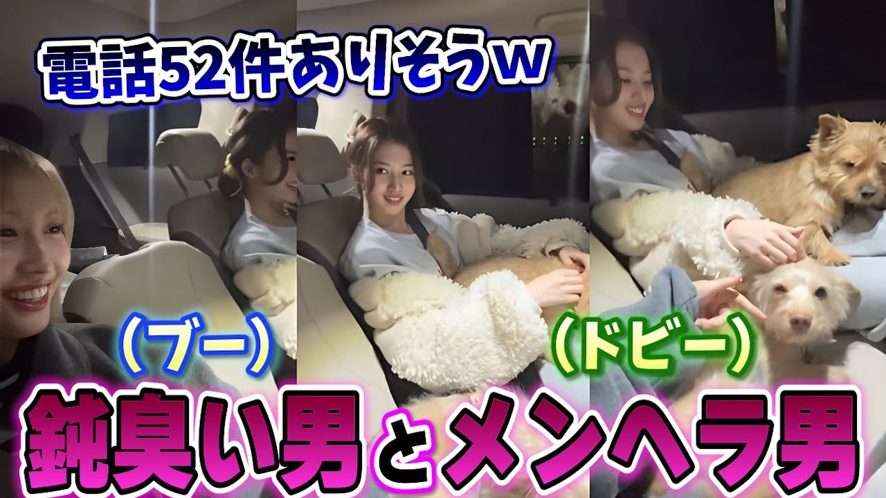 モモの愛犬ブーとドビーを人間の彼氏に例えて性格を表現するサナとモモが面白い モモの愛犬ブーとドビーを人間の彼氏に例えて性格を表現するサナとモモが面白い