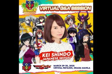 Japanese Seiyuu Kei Shindo will be joining TOYCON Summer Prelude for a virtual Q&A session!