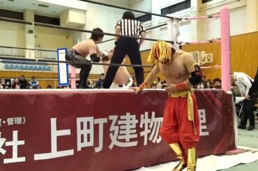 2025.2.22　#松原市市制施行70周年 #大阪プロレス ×松原市包括連携協定締結記念大会 MATSURI　タイガースマスク＆SUZAKU＆松房龍哉 vs 浅川紫悠＆大瀬良泰貴＆X(TiiiDA)