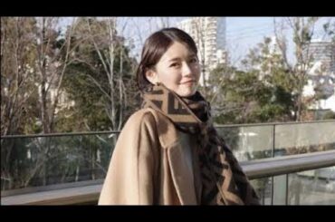 井口綾子、マフラー×ロングコートのはかなげ冬コーデショットに「透明感あるね〜」「美〜〜〜」と称賛の声！