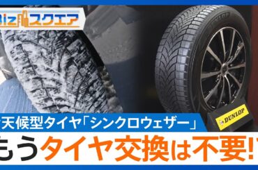 もうタイヤ交換は不要？全天候型タイヤ「シンクロウェザー」を住友ゴム工業が開発　路面の「水」と「温度」に反応して“ゴムの性質”を変化【Bizスクエア】