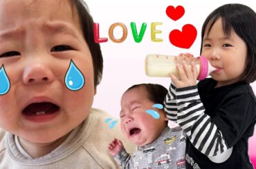 【寸劇】赤ちゃんのお世話をしよう☆しゅりちゃんは素敵なお姉ちゃんになれるかな？