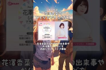 アニメファン必聴！おすすめラジオ番組３選　#アニメ #声優 #花澤香菜 #芹澤優 #森久保祥太郎 #浪川大輔 #radiko #radio #ラジコ #ラジオ #shorts