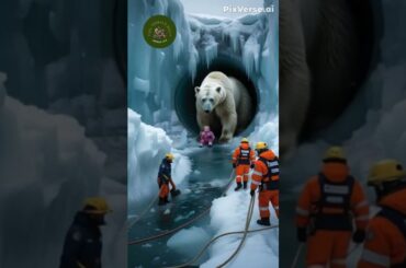 Humans adoring a cute polar bear cub #animals #polarbear #shorts #feedshorts #polarrescue #polarbear