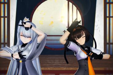 【MMD艦これ】秋月冬月でキスキツネ【4K/UHD】