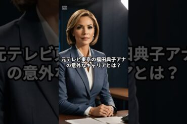 【新たな道へ】元テレ東の福田典子アナの意外なキャリアとは？ #雑学 #芸能 #shorts