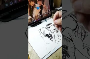 Aoki Hina and Youmiya Hina, the Hinahinas of #MyGo #バンドリ #青木陽菜 #羊宮妃那 #seiyuu  #drawing