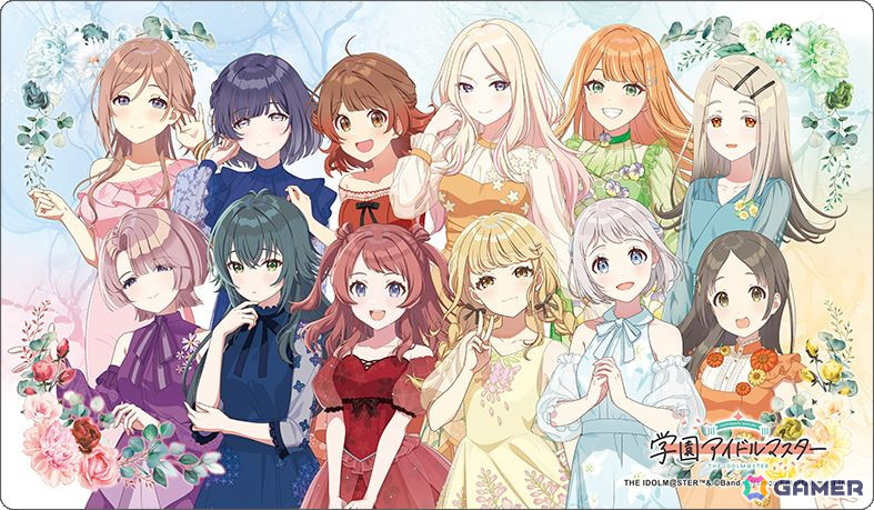 「学園アイドルマスター」の1周年フェアがアニメイトで開催！アイドル候補生全員がドレスを身にまとった描きおろしイラストで登場の画像