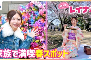 「春きたぞ！」小山内鈴奈アナが着物姿で桜めぐり＆お花見グルメを満喫♪ジハングンヨコスカの海辺×ピンクの無料アートでオリジナルムービー制作に挑戦！家族で満喫◎春スポットを紹介【やってレイナ！】