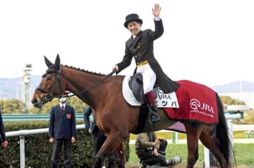 ２３年３月、チューリップ賞の誘導馬・ミツバに騎乗した福永祐一騎手