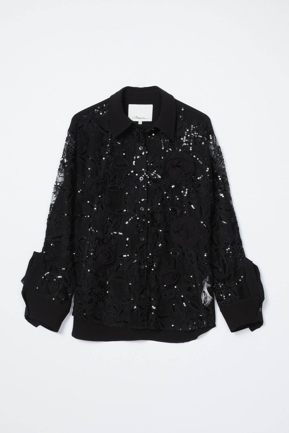 ロゼッタ付きカスケードスリーブシャツ 121,000円