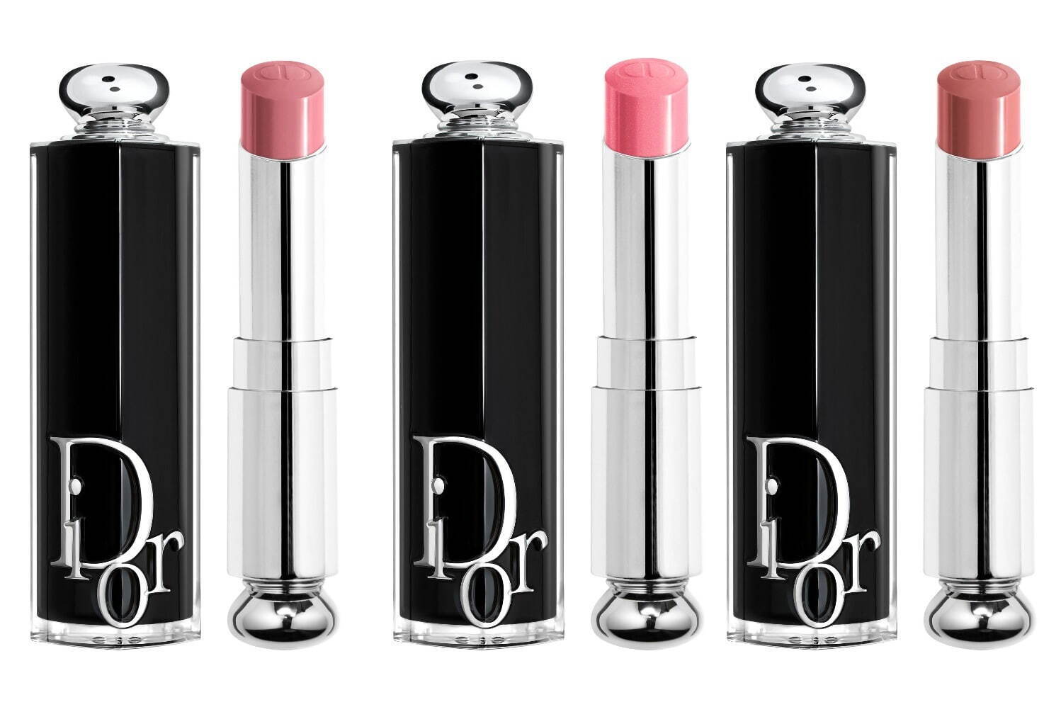 左から) ディオール アディクト リップスティック 120、212、250 各5,720円
