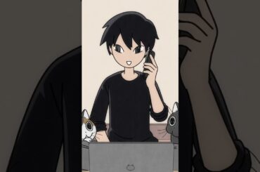 電話の向こうのネコ