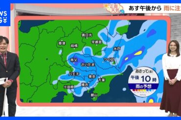 【4月10日 関東の天気】木･金降ったり止んだり｜TBS NEWS DIG
