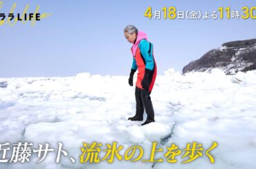 近藤サト、知床･オホーツク海で長年の夢だった流氷に乗る『ララLIFE』4/18(金)【TBS】