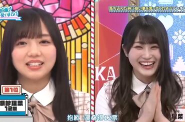 🔥🔥🔥日向坂46日向坂で会いましょう 2025落ち込んだ時に良い事を言ってくれそうランキング 第1位 潮紗理菜 12票