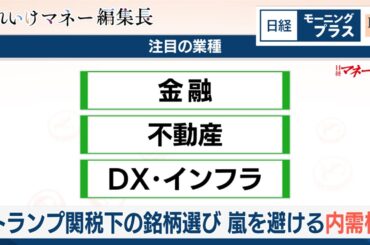 トランプ関税下の銘柄選び 嵐を避ける内需株【日経モープラFT】