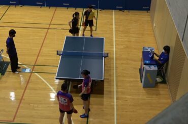 2021年IH 卓球 女子ダブルス2回戦 駒瀬ゆめ・山田夏花 修学舎(静岡) vs 下鳥郁・山田桃子 前橋商(群馬)