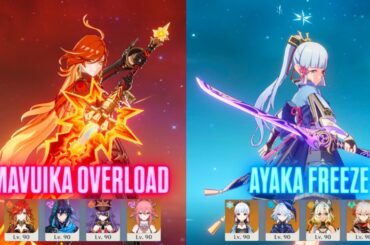 5.5/5.6 Spiral Abyss | C0 Mavuika Overload & C4 Ayaka Freeze | Genshin Impact