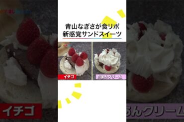 #青山なぎさ が食リポ🤤かわいすぎる新感覚サンドスイーツ #イマドキ #めざましテレビ #shorts