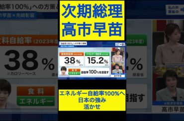 高市早苗切り抜き13 エネルギー自給率100%へ、日本の強み活かせ！ #shorts