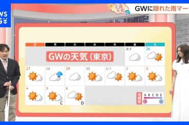 【4月25日 関東の天気】GWに隠れた雨｜TBS NEWS DIG