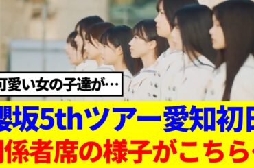 【櫻坂46】櫻坂5thツアー愛知初日、関係者席の様子がこちら…