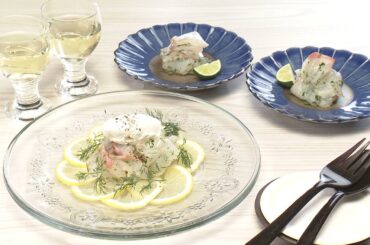 【3分クッキング公式】鯛の薄造り木の芽塩／鯛とレモンのカルパッチョ