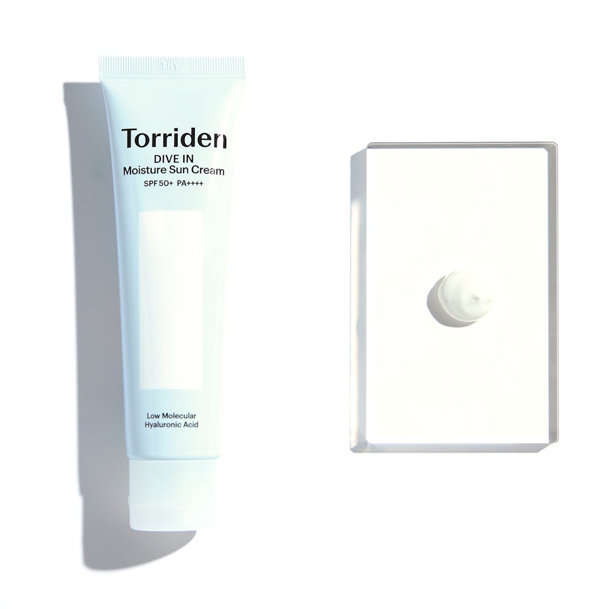 トリデン　ダイブイン ウォータリー モイスチャー サンクリーム　本体とテクスチャー